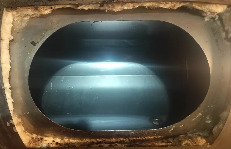 Cleaned and Certified Commercial Dryer Vent Duct Door Access