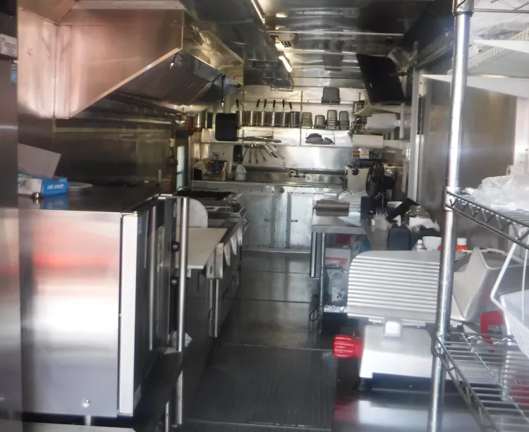 Food Truck Kitchen After Cleaning and Certification with Fat Free