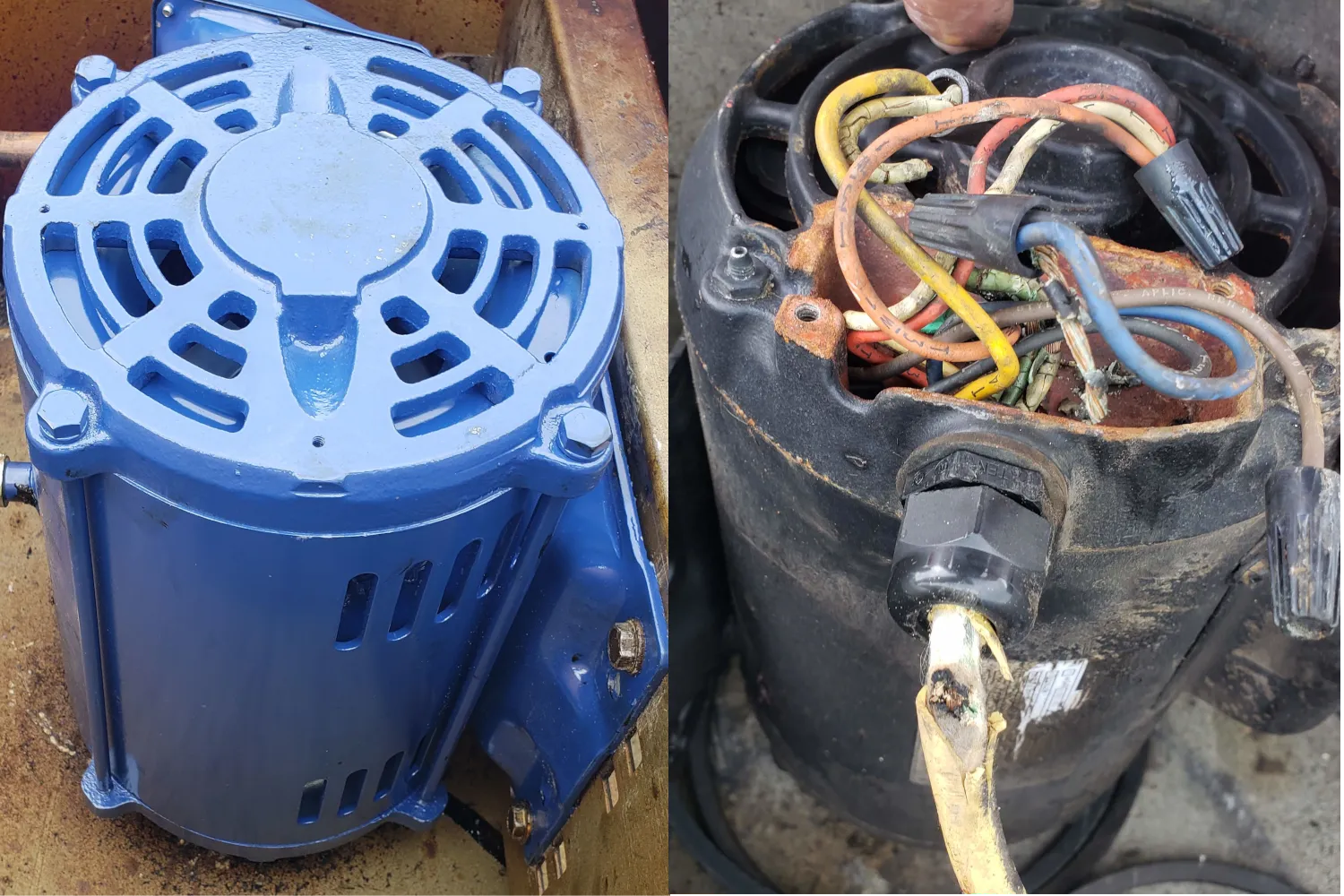 Commercial Kitchen Fan Motor Unit Replacement Before and After