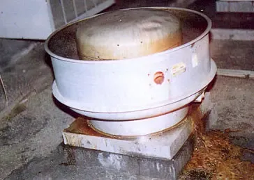 Fan Unit without Grease Containment with Fire and Slip Hazards Present