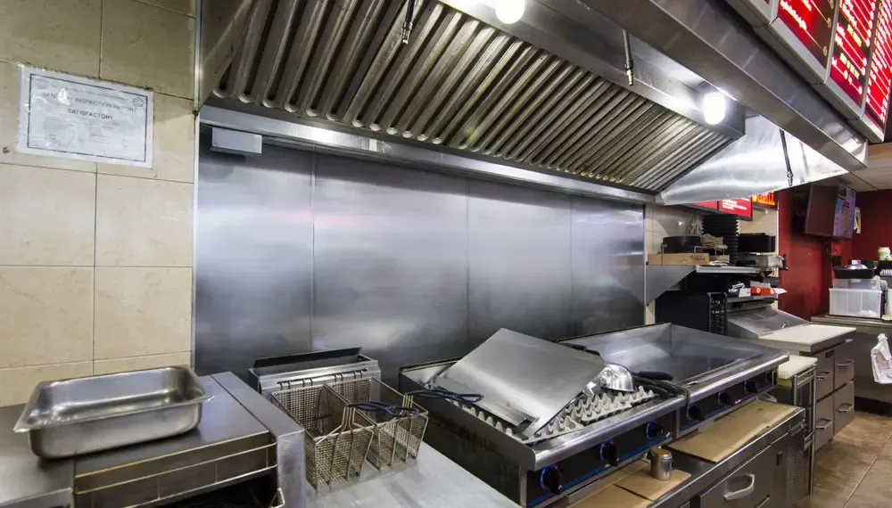 Commercial Kitchen Hood After Cleaning and Certification